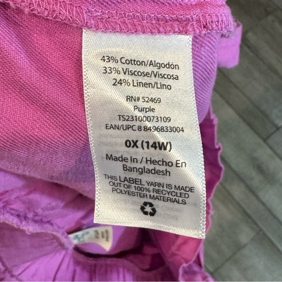 Cotton Blend Pink Paper Bag Waist Shorts - Picture 6 of 8